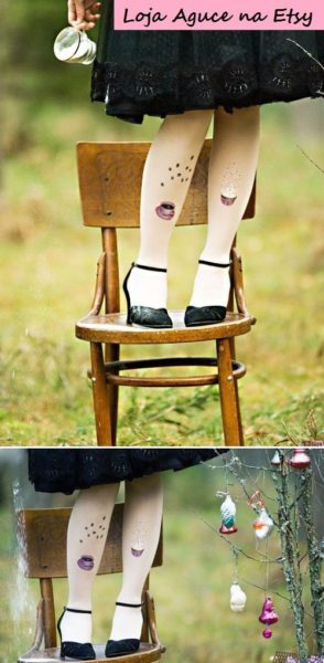 Meia calça de cupcake Meia calça de cupcake na Etsy (Loja Aguce)