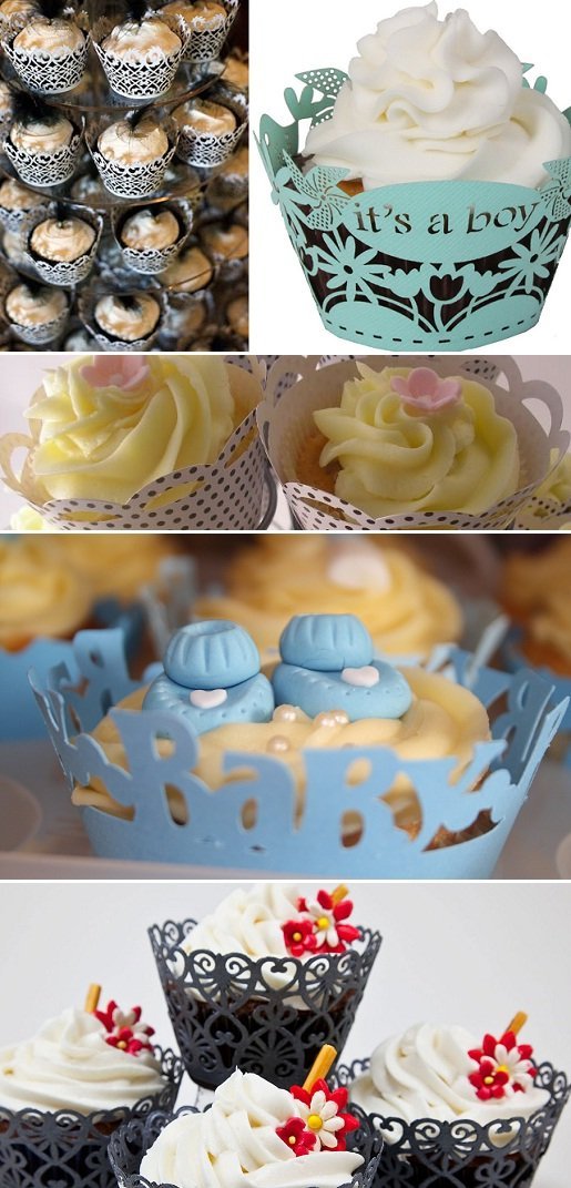 Cupcake enfeitado - wrapper de renda
